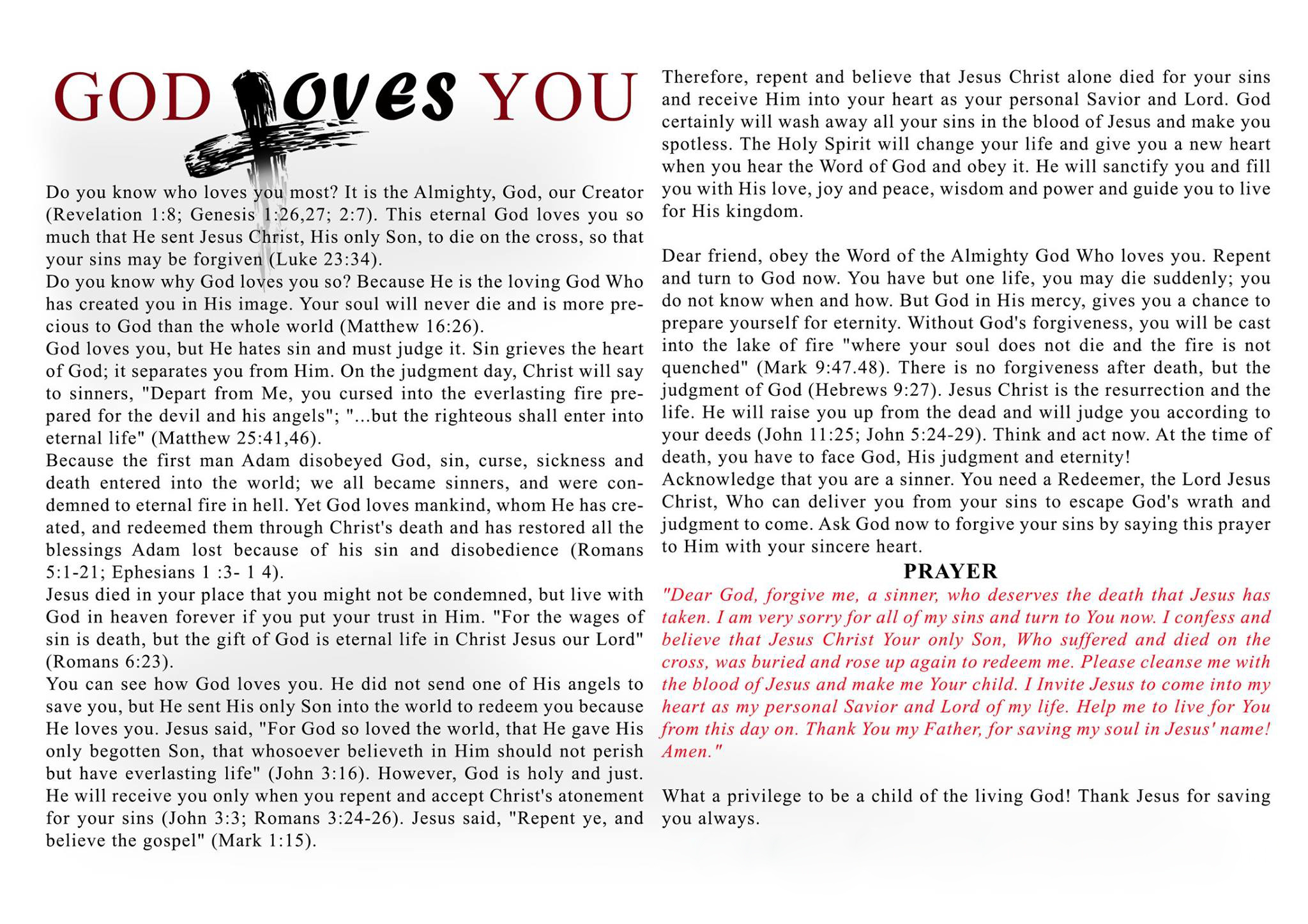 God Loves You - eGospel Tracts