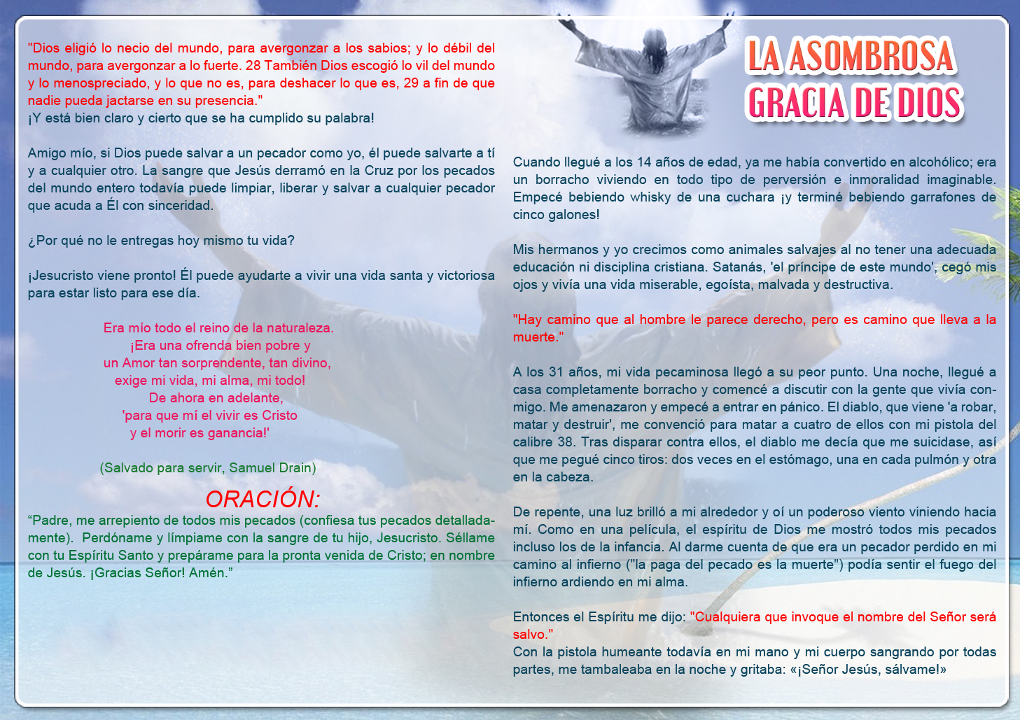 LA ASOMBROSA GRACIA DE DIOS(Spanish-amazing grace of god) - eGospel Tracts