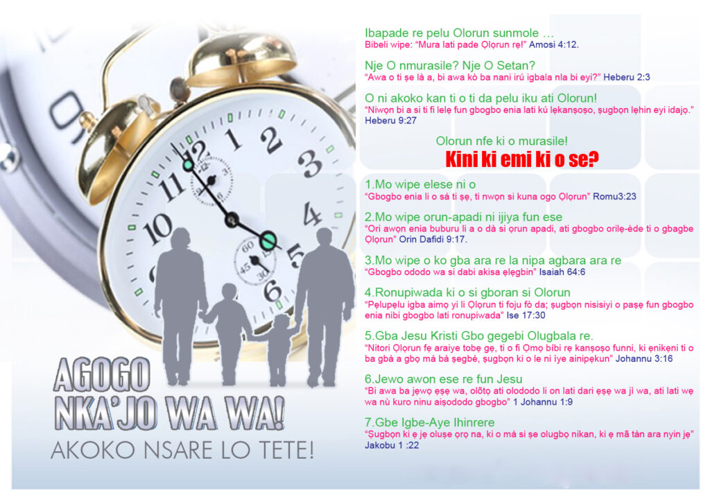 The clock is ticking Yoruba eGospel Tracts