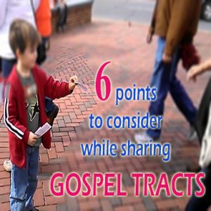 While sharing gospel tracts